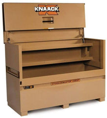 Knaack - 72" Wide x 30" Deep x 49" High Job Site Piano Box - Steel, Tan - Makers Industrial Supply