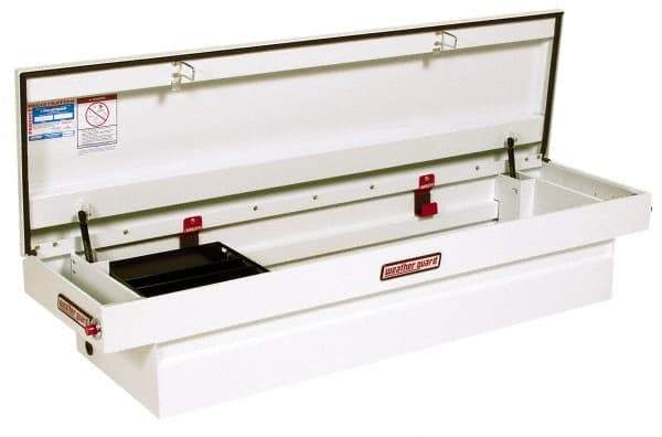 Weather Guard - 51-5/8" Wide x 6" High x 20" Deep Saddle Box - White - Makers Industrial Supply