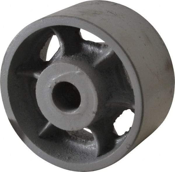 Fairbanks - 4 Inch Diameter x 2 Inch Wide, Cast Iron Caster Wheel - 1,000 Lb. Capacity, 2-1/4 Inch Hub Length, 3/4 Inch Axle Diameter, Plain Bearing - Makers Industrial Supply