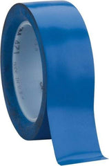 3M - Blue Solid Color Vinyl Tape - 1-1/2" Wide x 108' Long x 5.2 mil Thick, General Traffic - Makers Industrial Supply