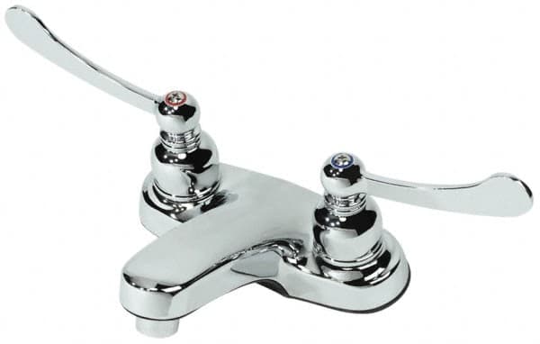 B&K Mueller - Blade Handle, Deck Plate Bathroom Faucet - Two Handle, No Drain, Standard Spout - Makers Industrial Supply