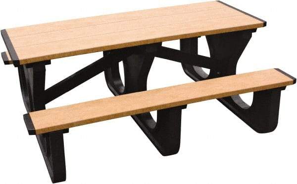 Vestil - 60" Long x 72" Wide x 30-1/2" High Stationary Rectangular Activity/Utility Table - Cedar & Black, Plastic - Makers Industrial Supply