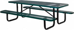 Vestil - 72" Long x 61-5/8" Wide x 30.38" High Stationary Activity/Utility Table without Back Rests - Green, Steel - Makers Industrial Supply