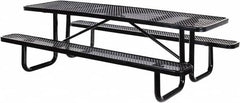 Vestil - 72" Long x 61-5/8" Wide x 30.38" High Stationary Activity/Utility Table without Back Rests - Black, Steel - Makers Industrial Supply