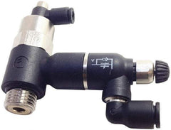 Legris - Speed & Flow Control Valves   Valve Type: Piloted Non-Return w/Flow Regulator & Exhaust    Male Thread Size: 1/8 - Makers Industrial Supply