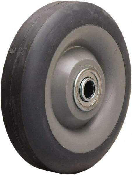 Hamilton - 5 Inch Diameter x 1-3/8 Inch Wide, Rubber on Thermoplastic Caster Wheel - 275 Lb. Capacity, 1-9/16 Inch Hub Length, 1/2 Inch Axle Diameter, Stainless Steel Ball Bearing - Makers Industrial Supply