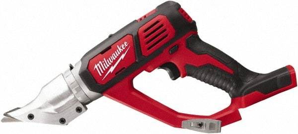 Milwaukee Tool - 3,000 SPM, 18 Volt, Inline Handle, Handheld Cordless Shear - 18 Gauge (Mild Steel) Cutting Capacity - Makers Industrial Supply