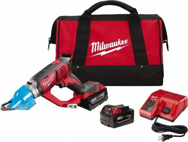 Milwaukee Tool - 3,000 SPM, 18 Volt, Inline Handle, Handheld Cordless Shear - Makers Industrial Supply