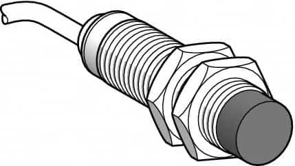 Telemecanique Sensors - NPN, PNP, NC, 8mm Detection, Cylinder, Inductive Proximity Sensor - 2 Wires, IP67, 12 to 24 VDC, M18x1 Thread, 41mm Long - Makers Industrial Supply