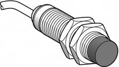 Telemecanique Sensors - NPN, PNP, NC, 8mm Detection, Cylinder, Inductive Proximity Sensor - 3 Wires, IP67, 24 to 48 VDC, M18x1 Thread, 41mm Long - Makers Industrial Supply