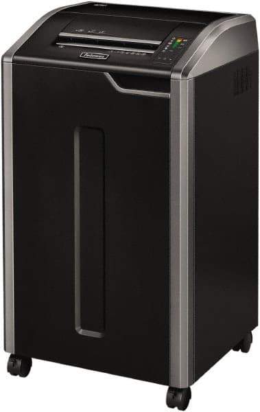 FELLOWES - 5/32 x 1-1/2" Strip, Cross Cut Manual Shredder - 20" Long x 22" Wide x 37" High, Level 4 Security, 30 Gal Wastebasket - Makers Industrial Supply