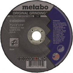 Metabo - Depressed-Center Wheels Wheel Diameter (Inch): 4-1/2 Wheel Thickness (Decimal Inch): 0.2500 - Makers Industrial Supply