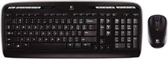 Logitech - Black Keyboard/Mouse - Use with Windows XP, Vista, 7, 8 - Makers Industrial Supply