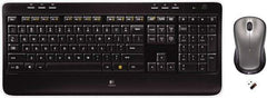 Logitech - Black Keyboard/Mouse - Use with Windows XP, Vista, 7, 8 - Makers Industrial Supply