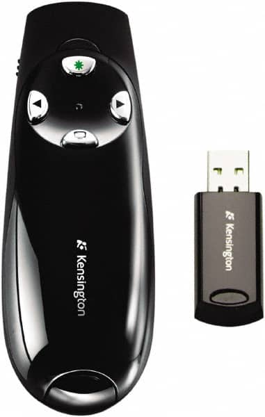 Kensington - Black Wireless Presenter - Use with Windows Vista, 7, Windows 8 - Makers Industrial Supply