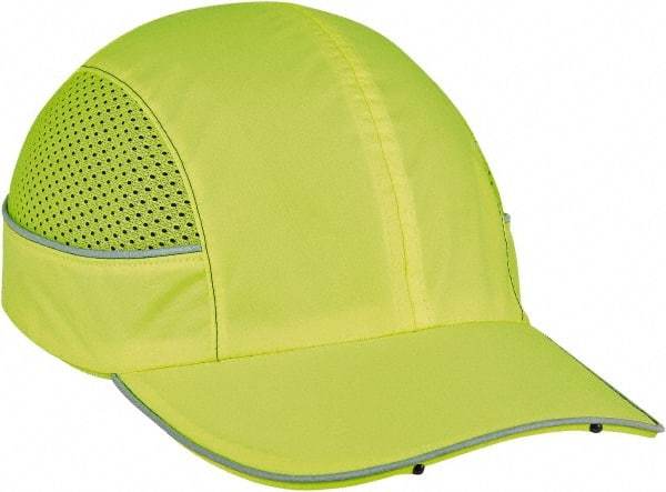 Ergodyne - Nylon Bump Cap with LED Lights - Adjustable Locking Strap, Vented, Lime - Makers Industrial Supply