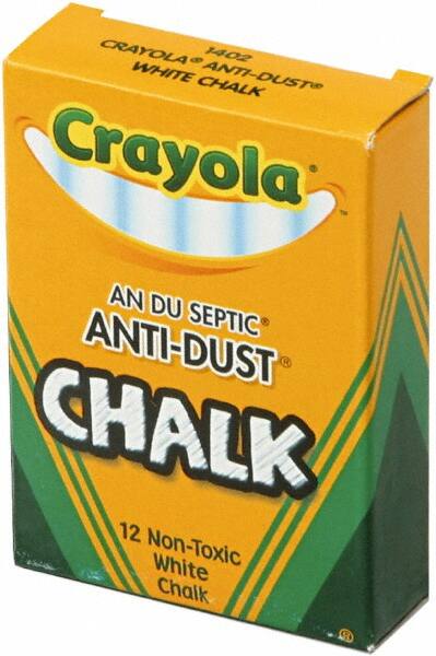 Crayola - Chalk Display/Marking Boards Accessory Type: Nontoxic Anti-Dust Chalks For Use With: Chalk Boards - Makers Industrial Supply