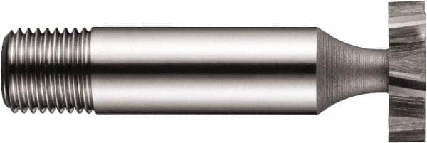 DORMER - 3/4" Diam x 1/8" Face Width, High Speed Steel, 6 Teeth, Shank Connection Woodruff Keyseat Cutter - Uncoated, 1/2" Shank, Staggered Teeth, ANSI 406 - Makers Industrial Supply