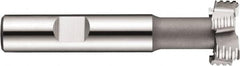 DORMER - 18mm Cut Diam, 8mm Cut Width, 0.315" Neck Diam, 0.4724" Shank Diam, Cobalt T-Slot Cutter - Uncoated, 10mm Bolt, Staggered Teeth, 6 Teeth, Weldon Flat - Makers Industrial Supply