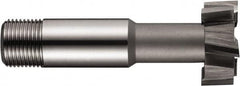 DORMER - 36mm Cut Diam, 16mm Cut Width, 0.6693" Neck Diam, 63/64" Shank Diam, M2 High Speed Steel T-Slot Cutter - Uncoated, 20mm Bolt, Staggered Teeth, 8 Teeth - Makers Industrial Supply