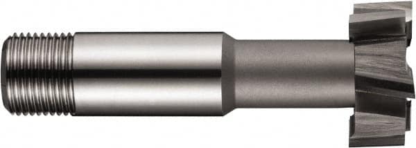 DORMER - 28mm Cut Diam, 12mm Cut Width, 0.5118" Neck Diam, 0.6299" Shank Diam, M2 High Speed Steel T-Slot Cutter - Uncoated, 16mm Bolt, Staggered Teeth, 6 Teeth - Makers Industrial Supply