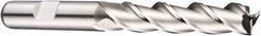 DORMER - 3 Flute Powdered Metal Roughing & Finishing Square End Mill - Uncoated, Weldon Shank, 40° Helix, Centercutting, Extra Long Length - Makers Industrial Supply