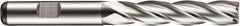 DORMER - 5/8" Diam, 4 Flute Powdered Metal Roughing & Finishing Square End Mill - Uncoated, Weldon Shank, 30° Helix, Centercutting, Extra Long Length - Makers Industrial Supply