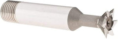 DORMER - 5/8" Diam x 0.1575" Width of Cut, 45° Included Angle, High Speed Steel Dovetail Cutter - 1/2" Shank Diam, Uncoated - Makers Industrial Supply