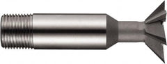 DORMER - 1" Diam x 0.315" Width of Cut, 45° Included Angle, High Speed Steel Dovetail Cutter - 1/2" Shank Diam, Uncoated - Makers Industrial Supply