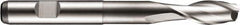 DORMER - 4mm Diam, 11mm LOC, 2 Flute Cobalt Keyway End Mill - Spiral Flute, Uncoated, 6mm Shank Diam, 63mm OAL, 30° Helix, Centercutting - Makers Industrial Supply