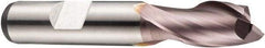 DORMER - 2.5mm Diam, 5mm LOC, 2 Flute Powdered Metal Keyway End Mill - Spiral Flute, TiCN Finish, 6mm Shank Diam, 49mm OAL, 30° Helix, Centercutting - Makers Industrial Supply