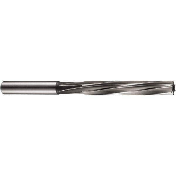 Chucking Reamer: 3/8″ Dia, 5.2402″ OAL, 2.6004″ Flute Length, Straight Shank, High Speed Steel 6 Flute, RH