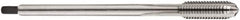 DORMER - M22x2.50 Metric Coarse 6H 4 Flute Bright Finish Cobalt Straight Flute Machine Tap - Taper, Right Hand Thread, 140mm OAL, 34mm Thread Length, Oversize - Exact Industrial Supply