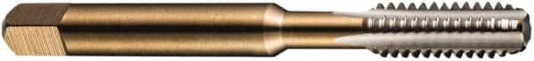 DORMER - 1-12 UNF 2B/3B 4 Flute Bright Finish High Speed Steel Straight Flute Standard Hand Tap - Bottoming, Right Hand Thread, 5-1/8" OAL, 1.4173" Thread Length, H4 Limit, Oversize - Exact Industrial Supply