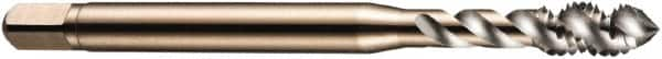 DORMER - M12x1.75 Metric Coarse 3 Flute 6H Bottoming Spiral Flute Tap - Cobalt, Bright Finish, 89mm OAL, Right Hand Flute, Right Hand Thread, Series E002 - Makers Industrial Supply