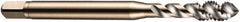 DORMER - M22x2.50 Metric Coarse 4 Flute 6H Bottoming Spiral Flute Tap - Cobalt, Bright Finish, 118mm OAL, Right Hand Flute, Right Hand Thread, Series E002 - Makers Industrial Supply