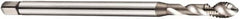 DORMER - M8x1.25 Metric Coarse 3 Flute 6H Bottoming Spiral Flute Tap - Cobalt, Bright Finish, 97mm OAL, Right Hand Flute, Right Hand Thread, Series E605 - Makers Industrial Supply