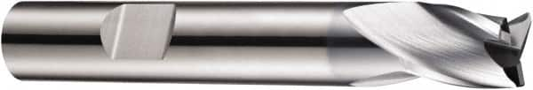 DORMER - 5.7mm Diam, 6mm LOC, 3 Flute Solid Carbide Keyway End Mill - Spiral Flute, AlCrN Finish, 6mm Shank Diam, 54mm OAL, 30° Helix, Centercutting - Makers Industrial Supply