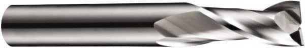 DORMER - 20mm, 38mm LOC, 20mm Shank Diam, 104mm OAL, 2 Flute, Solid Carbide Square End Mill - Single End, Bright Finish, Spiral Flute, 30° Helix, Centercutting, Right Hand Cut, Right Hand Flute, Series S902 - Makers Industrial Supply