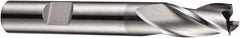 DORMER - 4.5mm Diam, 8mm LOC, 3 Flute Solid Carbide Keyway End Mill - Spiral Flute, AlCrN Finish, 6mm Shank Diam, 57mm OAL, 30° Helix, Centercutting - Makers Industrial Supply