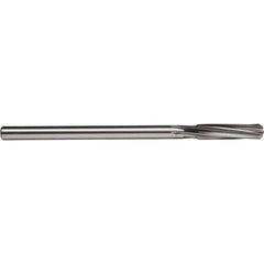 Chucking Reamer: 3/16″ Dia, 4-1/2″ OAL, 1-1/8″ Flute Length, Straight Shank, High Speed Steel 6 Flute, RH