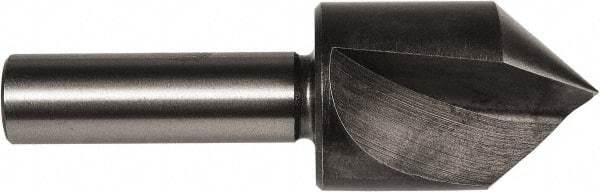 Union Butterfield - 1-1/2" Head Diam, 1/2" Shank Diam, 1 Flute 90° High Speed Steel Countersink - Bright Finish, 3-7/8" OAL, Single End, Straight Shank, Right Hand Cut - Makers Industrial Supply