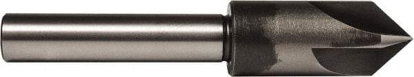 Union Butterfield - 5/8" Head Diam, 1/2" Shank Diam, 4 Flute 82° High Speed Steel Countersink - Bright Finish, 4" OAL, Single End, Straight Shank, Right Hand Cut - Makers Industrial Supply