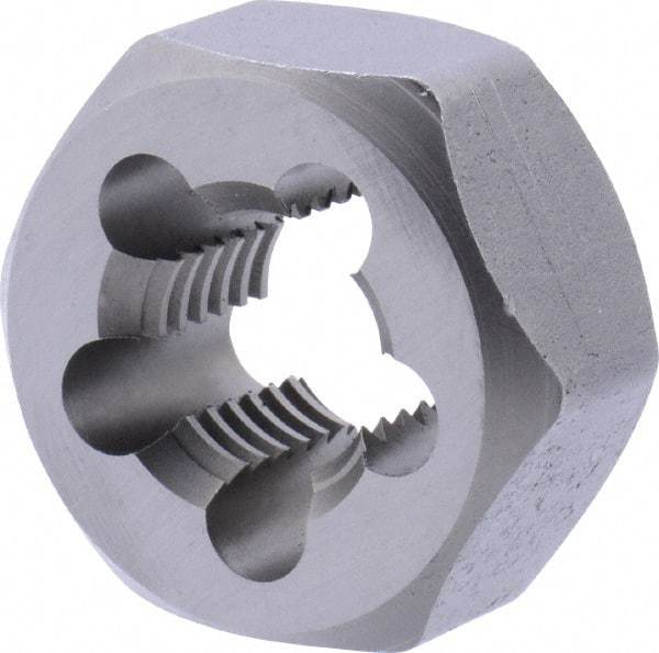 Union Butterfield - M16x2.00 Metric Coarse Thread, 1-1/4" Hex, Right Hand Thread, Hex Rethreading Die - Chromium Steel, 5/8" Thick, Series 2325M - Exact Industrial Supply