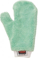 Rubbermaid - 11.9" Long Microfiber Cleaning & Dusting Mitt - Green, for Dusting - Makers Industrial Supply