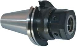 Parlec - 3/64" to 1" Capacity, 3" Projection, CAT40 Taper Shank, TG/PG 100 Collet Chuck - 0.0002" TIR, Through-Spindle - Exact Industrial Supply