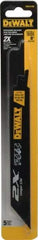 DeWALT - 8" Long x 1" Thick, Bi-Metal Reciprocating Saw Blade - Straight Profile, 14 to 18 TPI, Toothed Edge - Makers Industrial Supply