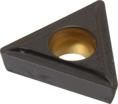 Kennametal - TPMT21.51 LF Grade KCP25 Carbide Turning Insert - TiCN/Al2O3 Finish, 60° Triangle, 1/4" Inscr Circle, 3/32" Thick, 1/64" Corner Radius - Makers Industrial Supply