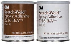 3M - 32 oz Can Two Part Epoxy - 90 min Working Time, 3,200 psi Shear Strength, Series 2216 - Makers Industrial Supply