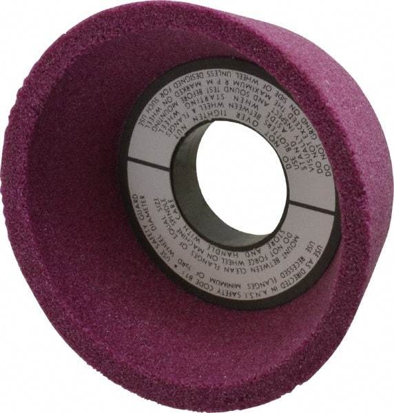 Grier Abrasives - 4" Diam, 1-1/4" Hole Size, 2-1/8" Overall Thickness, 60 Grit, Type 11 Tool & Cutter Grinding Wheel - Medium Grade, Aluminum Oxide, J Hardness, Vitrified Bond, 6,207 RPM - Makers Industrial Supply